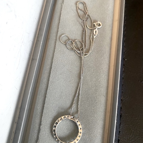 14k White Gold Diamonique Brilliant CZ Necklace - Picture 7 of 11